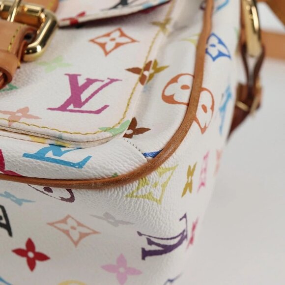 LOUIS VUITTON Monogram Multicolor Lodge GM Bag White M40051 Auth 136625V - Picture 5 of 16